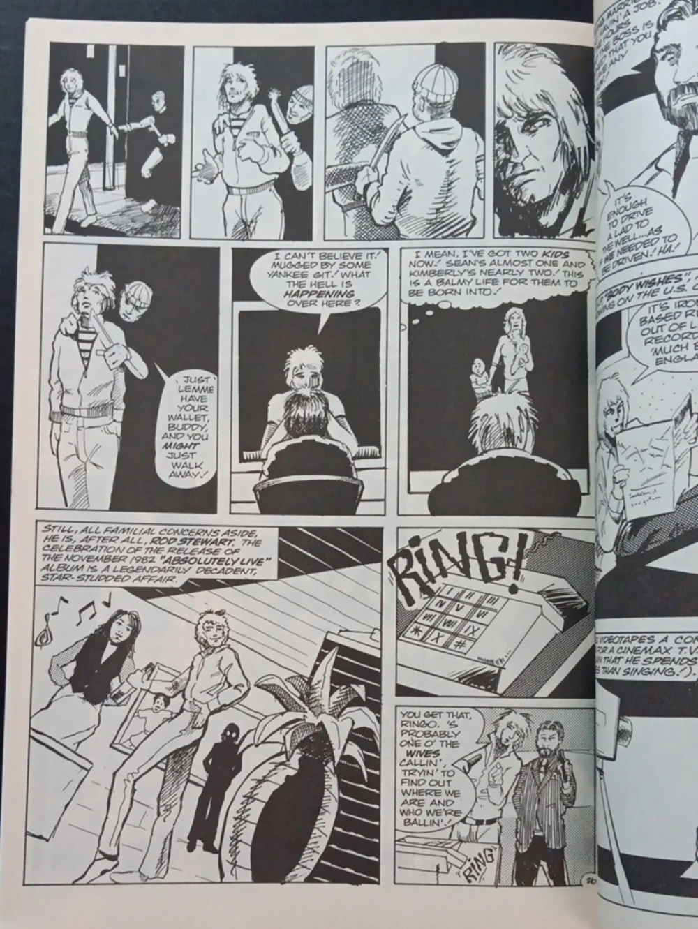 1991 Rod Stewart Rock & Roll Comic Book